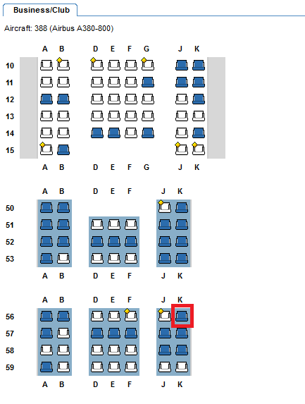 British airways a380 seating plan
